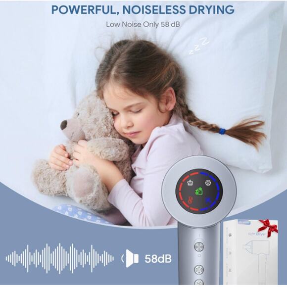 Hi-Speed Ion Blow Dryer Brushless Motor Thermo-Control Quiet Compact 1 Nozzle - Picture 9 of 9